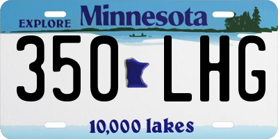 MN license plate 350LHG