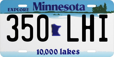 MN license plate 350LHI