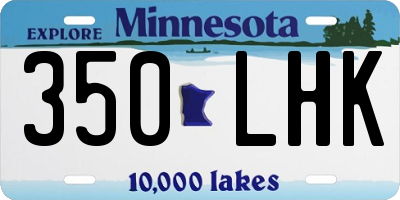 MN license plate 350LHK