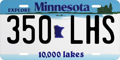 MN license plate 350LHS