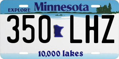 MN license plate 350LHZ