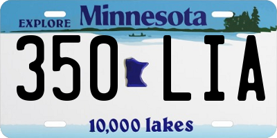 MN license plate 350LIA