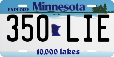 MN license plate 350LIE