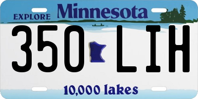 MN license plate 350LIH