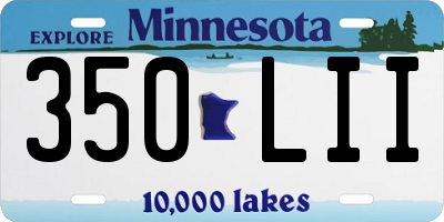 MN license plate 350LII