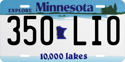 MN license plate 350LIO