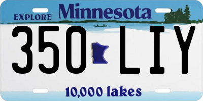 MN license plate 350LIY