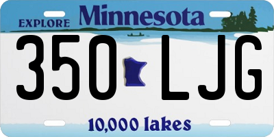 MN license plate 350LJG