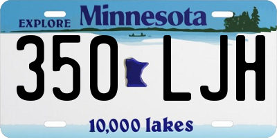 MN license plate 350LJH