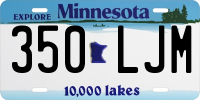 MN license plate 350LJM