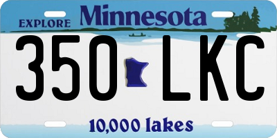 MN license plate 350LKC