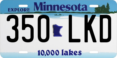 MN license plate 350LKD