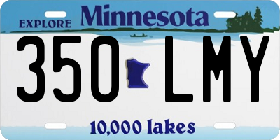 MN license plate 350LMY