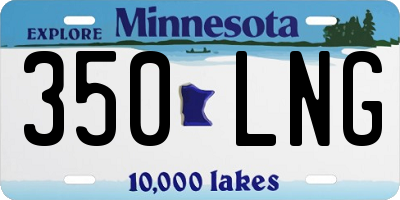 MN license plate 350LNG