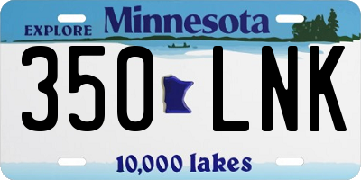 MN license plate 350LNK