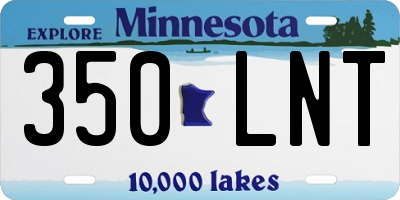 MN license plate 350LNT