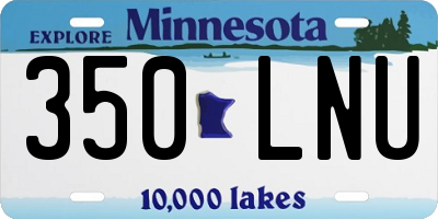 MN license plate 350LNU