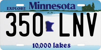MN license plate 350LNV