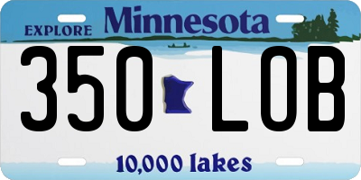 MN license plate 350LOB