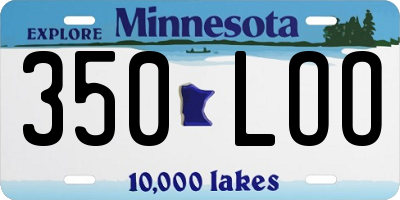 MN license plate 350LOO