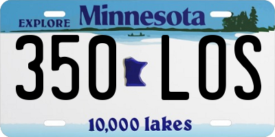 MN license plate 350LOS