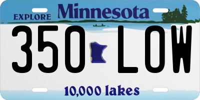 MN license plate 350LOW
