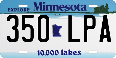 MN license plate 350LPA