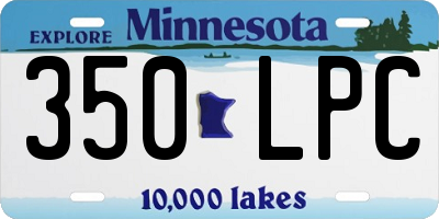 MN license plate 350LPC