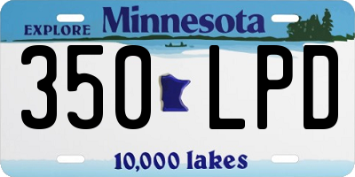 MN license plate 350LPD