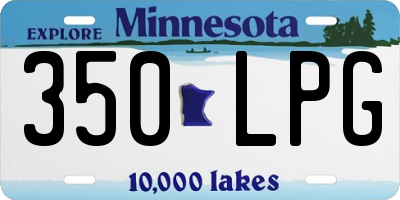 MN license plate 350LPG