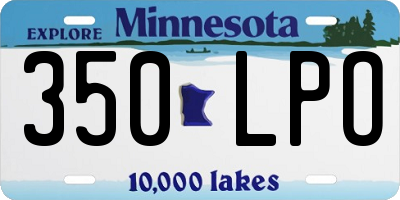 MN license plate 350LPO