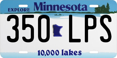 MN license plate 350LPS