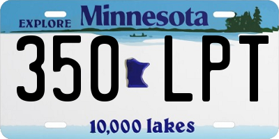MN license plate 350LPT