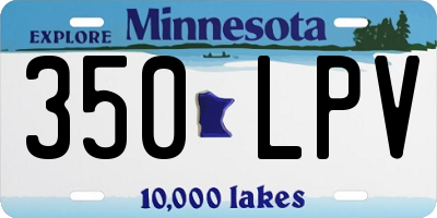 MN license plate 350LPV