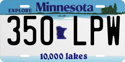 MN license plate 350LPW
