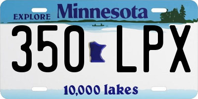 MN license plate 350LPX