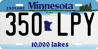 MN license plate 350LPY
