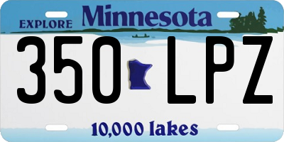 MN license plate 350LPZ