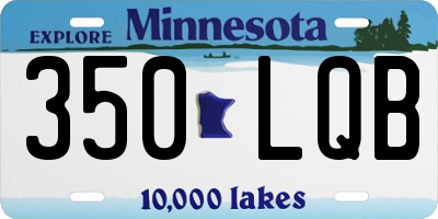 MN license plate 350LQB