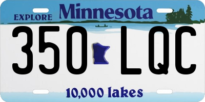MN license plate 350LQC
