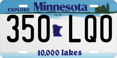 MN license plate 350LQO