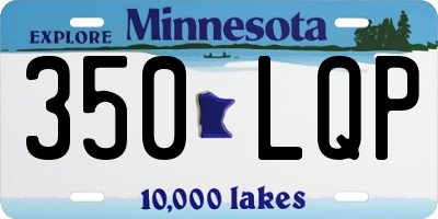 MN license plate 350LQP
