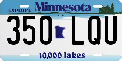 MN license plate 350LQU