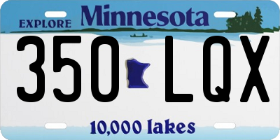MN license plate 350LQX