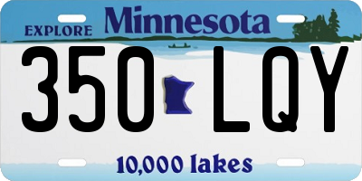 MN license plate 350LQY