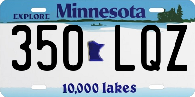 MN license plate 350LQZ