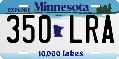 MN license plate 350LRA