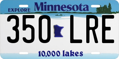 MN license plate 350LRE