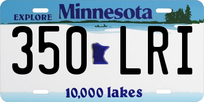 MN license plate 350LRI
