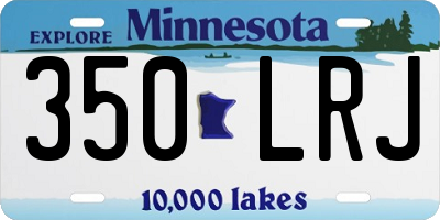 MN license plate 350LRJ